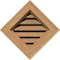 Ekena Millwork Diamond Gable Vent Functional, Western Red Cedar Gable Vent w/ Brick Mould Face Frame, 20"W x 20"H GVWDI20X2000SFUWR - alternate 1